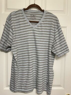 XXL PD&C V-Neck Short Sleeve Striped Jersey